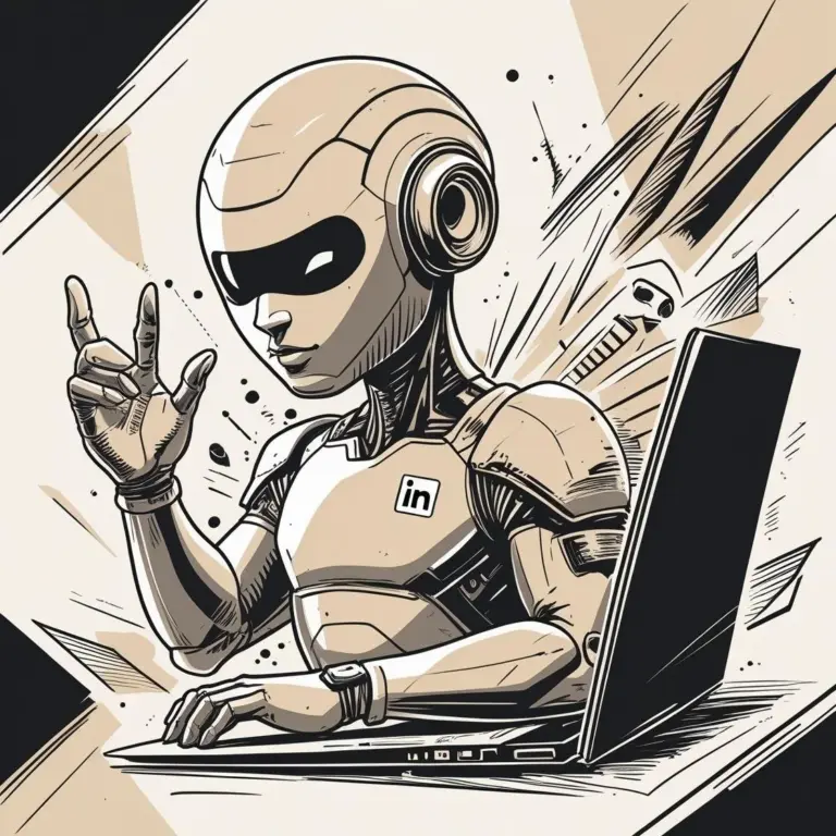 AI+on+linkedIn+-+beige,+black,+and+white+sketch